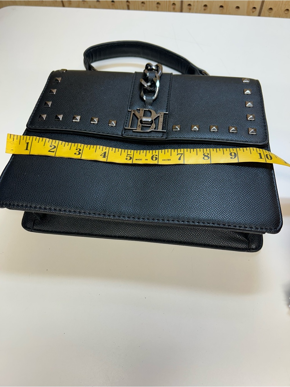 Bradgley  Mischka Black Studded Top-Handle Satchel - Signature - Picture 13 of 14